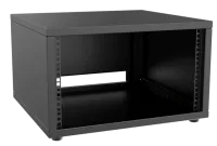 Caymon PR206/B Рэковый шкаф 19''. Монтажная высота 6U. Габаритные размеры, мм (Ш x В (с ножками) x Г): 540 х320 (338) х 500. Масса 14,9 кг. Цвет черный  (RAL9004).