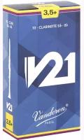 Clarinet reeds Vandoren V21 CR8035+ - V21 clarinet reed with thicker heel and articulated heart with strength 3.5+. Price per pack of 10 pieces