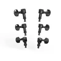PWAT-332L Колки для гитары, 3+3, локовые, черные, D'Addario