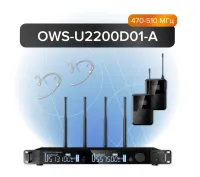 Октава OWS-U2200D01-A Двухканальная радиосистема с поясными передатчиками и головными микрофонами,
