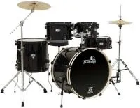 TAMBURO T5R22DARK - барабанная установка из 5 барабанов: 22" бочка, 10" и 12" подвесные томы, 16" напольный том, 14х5.5 малый барабан, фурнитура черного цвета, цвет: черный
