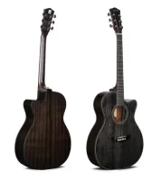 LS-130TBK-40 Акустическая гитара, с вырезом, черная, IZ