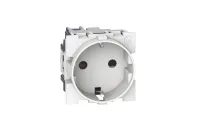 Розетка немецкого стандарта 2К+З [KW4141] Legrand [LIVING NOW]  16А винтовые клеммы 2 модуля.Цвет Белый.