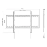 Сверхпрочное фиксированное настенное крепление FIX LP37-69F для панели 60"-100"до 100 кг. (black)