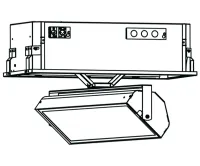 Brightline T02X2-D-MSMM- Потолочный светильник с двухламповым выдвигающимся поворотным блоком