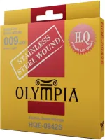 HQE 0942S струны для 6-ти струнных электрогитар High Quality Electric Stainless Steel Wound Super Light, .009, .011, .016, .024w, .032w, .042w, американская сталь, Olympia