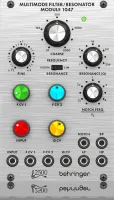 Behringer MULTIMODE FILTER / RESONATOR MODULE 1047 фильтр 12 дБ на октаву с резонатором для Eurorack
