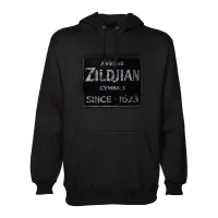 ZILDJIAN T4623 QUINCY VINTAGE SIGN PULLOVER HOODIE L черная толстовка с капюшоном, размер - L