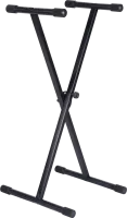 ECO KS011 black "X"-cтойка под клавишные инструменты, Высота: 66-95см, Ширина: 30-80cм, максимальная нагрузка: 45кг, цвет: матовый черный, вес:3,3кг, 6шт в коробке размером: 26x26:101cм