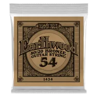 Ernie Ball 1454 - струна одиночная для акустической гитары, Серия Earthwood, Калибр: 54, Сердцевина: шестигранник; сталь, покрытая латунью, Обмотка: