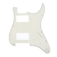 MX1379CM Защитная накладка электрогитары Fender Stratocaster HH, 3 слоя, кремовая, Musiclily