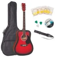 Encore ewp-100rb sale  акустическая гитара с чехлом, dreadnought, цвет красный берст матовый
