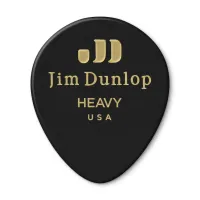 485P03HV Black Teardrop Медиаторы, 12шт, капля, толстые, Dunlop