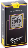 Clarinet reeds Vandoren 56 rue Lepic CR5025 - 56 rue Lepic clarinet reed with thick heel and accentuated heart with strength 2.5. Price per pack of 10 pieces
