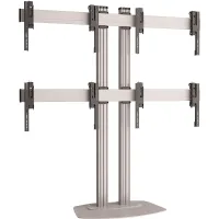 Vogels F2264 Silver- Напольный стационарный стенд для видеостены 2х2 из дисплеев диагональю 40–46'', альбомная ориентация, макс. нагрузка 120 кг