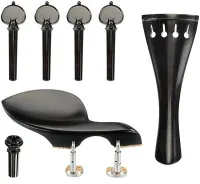Viola accessory set Acura Meister Ultimo AS-ASGRT552 - Ultimo grade viola accessory set of ebony with ebony trim. Heart pegs, tailpiece of round design, Guarneri chin rest with English mount and inSight end pin.