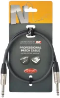 STAGG NPC030SR - профессиональный соединяющий балансный аудио кабель стерео jack - стерео jack.Длина: 0,3м.Соединители Rean. Цвет: черный.