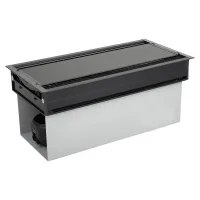ABL 2U200MIN- Короб для установки розеточных станций серии Link под стол с лючком длиной 247 мм, черный