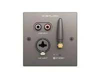 CVGAUDIO PW/EX-IN/BL - Настенная панель для удаленного подключения балансного микрофона MIC IN, небалансного линейного сигнала 2RCA, Bluetooth с внешней антенной, передача отдельно сигналов MIC IN и LINE IN + Bluetooth на расстояние до 100m, темный алюмин