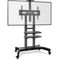 Onkron TS1881-B - Стойка для дисплея с кронштейном 50"-86", мобильная, чёрная
