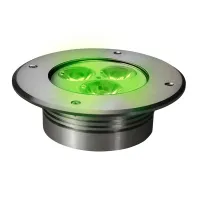 STUDIO DUE - TER-L3 RGBW. Архитектурный светильник с коэффициентом защиты IP67. Грунтовая или подводная (до 50см) установка в монтажный стакан (PLASTIC CASE TER). Источник света: 3x10Вт RGBW, оптика: 25°, питание,  (от контроллера CONTROL DRIVE): 12В/20Вт
