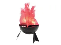 LED FL-250 Flame Light  - имитатор пламени, два режима использования - напольный и подвес ,  2 LED по 1Вт желтый цвет, вес 0,8 кг, в комплекте 3 опоры и 80 см цепь для подвеса  потребление 7 Вт , питание 220 в 50 Гц