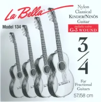 Струны для классической гитары La Bella Model 134 Medium Regular 3/4 (6 шт)