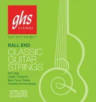 GHS 2100W CLASSICAL GUITAR набор струн для классической гитары, нейлон/бронза, сильное натяжение, без бобин