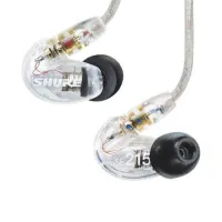 SHURE SE215-CL+UNI-EFS проводные внутриканальные наушники с одним динамическим драйвером, прозрачные.