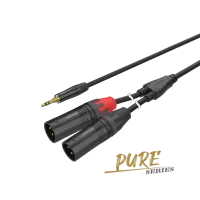 ROXTONE PACC170/2 Аудиокабель , D:5.5mm., 2x0,22mm2, Экр.:95%, (3,5mm Jack (S) (MJ3BG)- 3P XLR (M)(XM3BG)), 2м