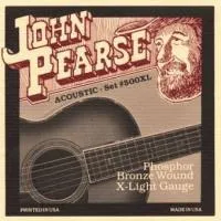 John Pearse 500XL струны для акустической гитары .010, .014, .023, .030, .039, .047, фосфор/бронзовая навивка