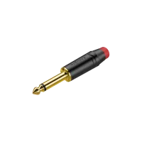 ROXTONE RJ2PP-RD-BG Разъем  jack 1/4" моно. Размер 118,4*14 Макс. диаметр кабеля: до 7мм, Цвет: черный