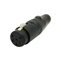 AMPHENOL AP-6-11 - разъем кабельный  6 контактов 'мама ',  корпус - пластик, черный