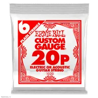 ERNIE BALL 1020 Plain Steel .020 - Струна одиночная для акустической и электрогитары