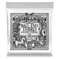 Ernie Ball 1523 3я струна для классической гитары. Черный нейлон, шариковый оконечник, калибр .040