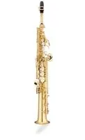 Jupiter JSS-1000 Саксофон сопрано Bb, прямой корпус, прямая эска, покрытие корпуса и клапанов "золотой" лак, подушки PISONI, высокие F# и G, в комплекте мундштук с лигатурой и колпачком, кейс.