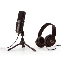 Zoom ZUM-2 PMP - Набор для подкастеров, USB-микрофон, наушники, настольная стойка, крепеж, ветрозащита, USB-кабель