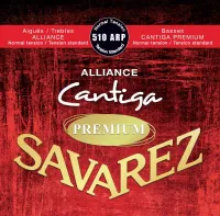 Комплект струн для классической гитары savarez alliance-cantiga premium 510arp - басы cantiga на многожильной композитной основе с посеребренной медной обмоткой выполнены из новых материалов с использованием новых технологий. дисканты alliance из фторугле