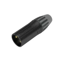 Seetronic SCMM3-BG- Кабельный разъем XLR 3-pin (вилка), на кабель диаметром 3,5–8,0 мм, под пайку, цвет черный