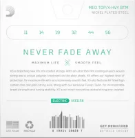 Комплект струн для электрогитары d'addario xse1156 - струны для электрогитары с никелированной обмоткой по шестигранной основе и покрытием xs. среднее натяжение верхов и сверхсильное басов, толщина .011-.056 дюйма