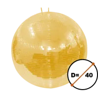 STAGE4 Mirror Ball 40G Классический зеркальный диско-шар / Диаметр: 40см. / Площадь поверхности: 0,5м. / Размер ячеек: 10x10мм. / Материал ячеек: Стекло (зеркало) / Цвет: Золотистый / Материал основания (сферы): Твердый пластик / Количество точек креплени