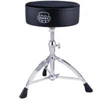 Mapex T680 Стул с круглым сиденьем 14” x 4”, тканевое покрытие, ось с резьбой, двойные ножки, серия 600
