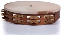 Symphonic tambourine Pearl PETM-1018CP - 10 inch tambourine with a skin head and 18 copper plates in two rows