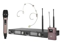 Радиосистема [T-521UV] ITC , UHF двухканальная радиосистема с головным и ручным микрофонами. LCD дисплей. True Diversity. Одновременная работа до 6 каналов