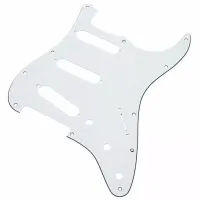 Guitar Parts M1WH Накладка пикгард для электрогитары стиль Stratocaster S-S-S, цвет белый, толщина 2,0 мм