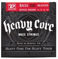 Dunlop dbhcn45105 heavy core nickel wound  струны для бас-гитары heavy core 45-105, никель