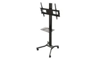 [MH63] Мобильная стойка Wize Pro MH63 для дисплеев 37”– 63”+,  Max VESA 723x501 мм, высота 183 см, вертикальная регулировка, регулируемые полки, кабель. канал, наклон +15/-5°, поворот +/-6°, до 68 кг, черн. - (4 места)