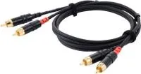 Cordial CFU 0.9 CC кабель сдвоенный RCA—RCA, 0.9м, черный
