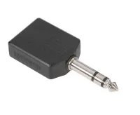Adam hall 7546 - адаптер 2 х trs 6.3 mm stereo (f) - trs 6.3 mm stereo (m), черный