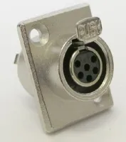 AVCLINK 92M-507(6P) Разъем mini-XLR female панельный 6-и конт., позолоченные контакт